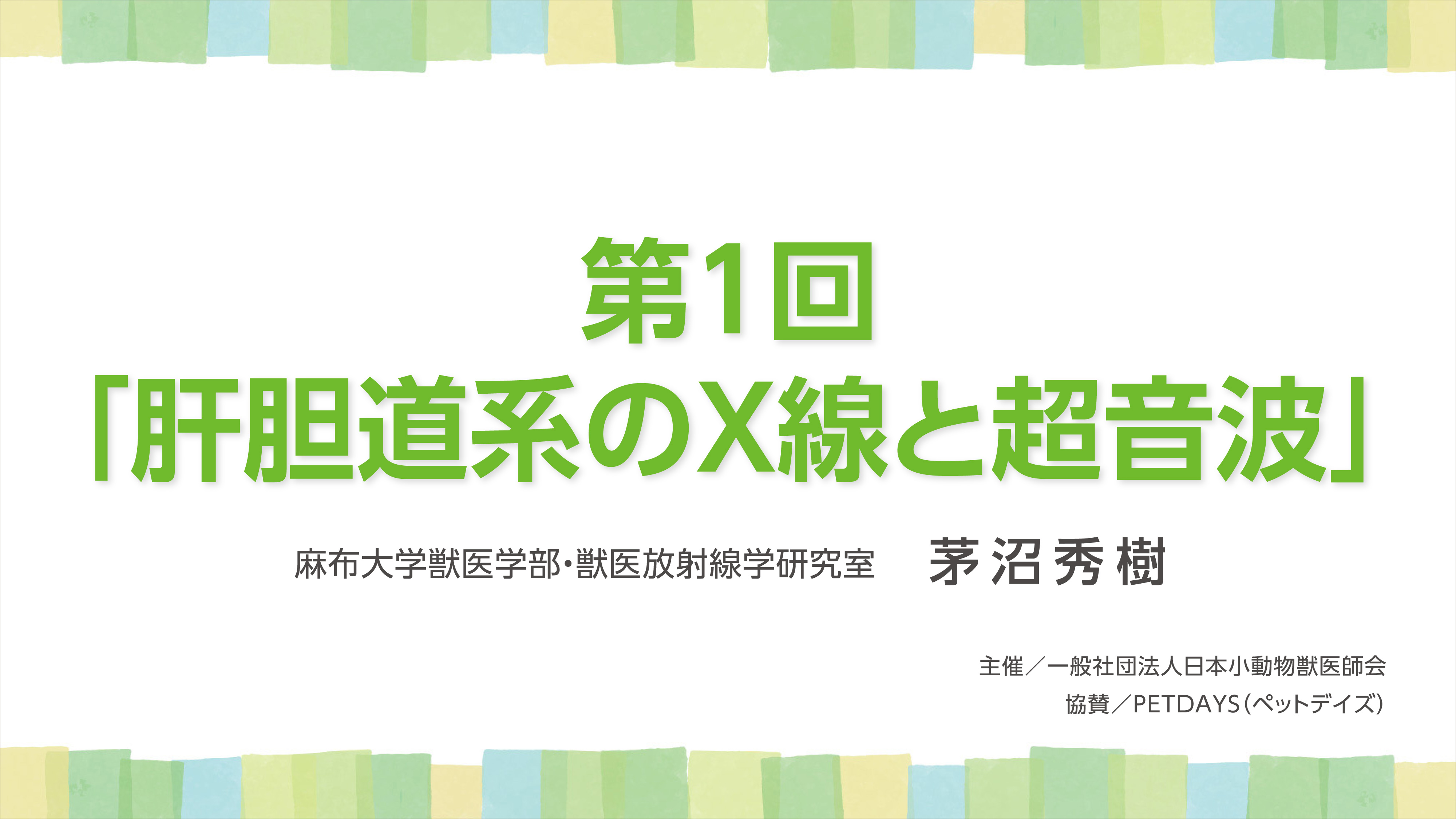 『第1回「肝胆道系のX線と超音波」』セミナー画像